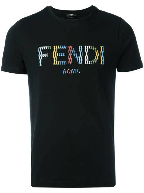 fendi roma black shirt with fendi upsidw down|fendi t shirt original.